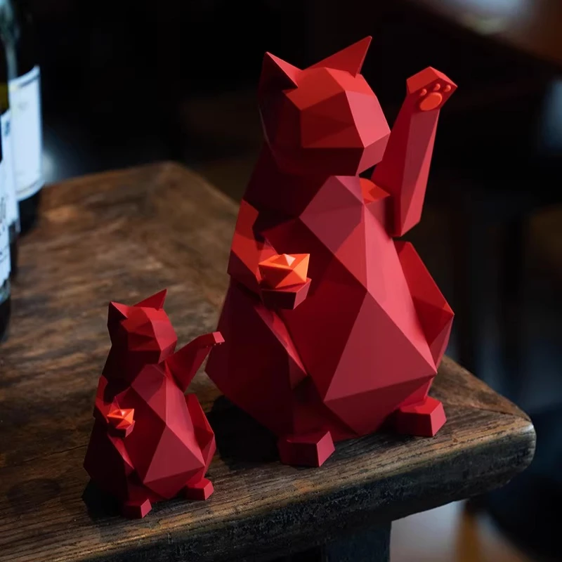 Geometric Lucky Cat Figurine Simple and Elegant Decorative Items European Creative Geometric Gift Decorations Hand Can Swing
Geometric Lucky Cat Figurine Simple and Elegant Decorative Items European Creative Geometric Gift Decorations Hand Can Swing