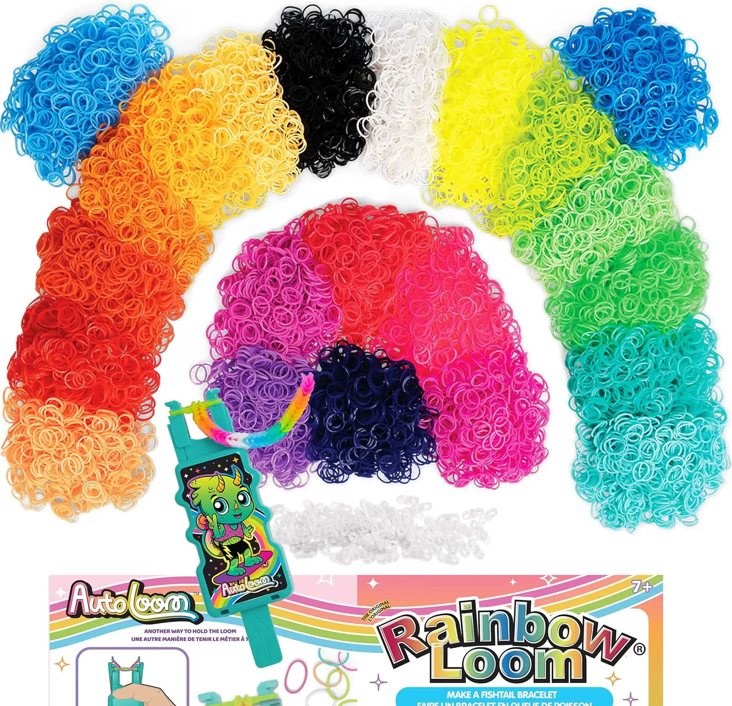11,000 Neon Rubber Bands Refill with AutoLoom Tool for Bracelet Making, 22 Bright Colors DIY Jewelry Kit for Kids 7+
11,000 Neon Rubber Bands Refill with AutoLoom Tool for Bracelet Making, 22 Bright Colors DIY Jewelry Kit for Kids 7+