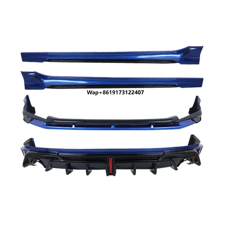 2022 new arrival Car Front lip Rear lip Side skirts with Tail pipes body kits TCR Style for civic 2021-2022
2022 new arrival Car Front lip Rear lip Side skirts with Tail pipes body kits TCR Style for civic 2021-2022