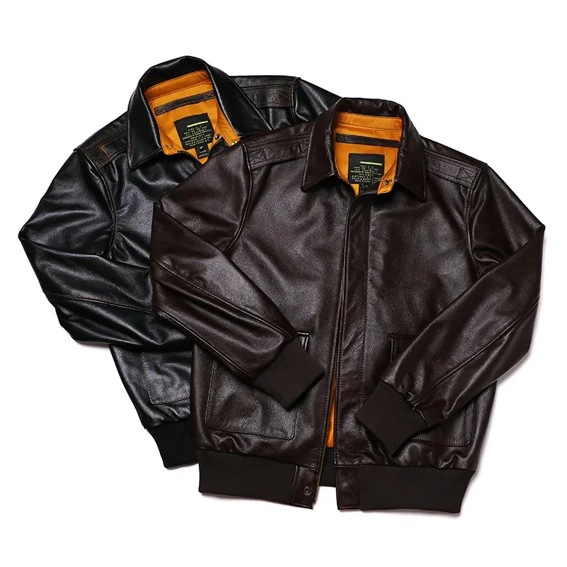 Shipping Free Air Force Genuine Leather Coats Men Real Cowhide Natural Clothing Brown Man Calf Skin A2 Style Jackets
Shipping Free Air Force Genuine Leather Coats Men Real Cowhide Natural Clothing Brown Man Calf Skin A2 Style Jackets