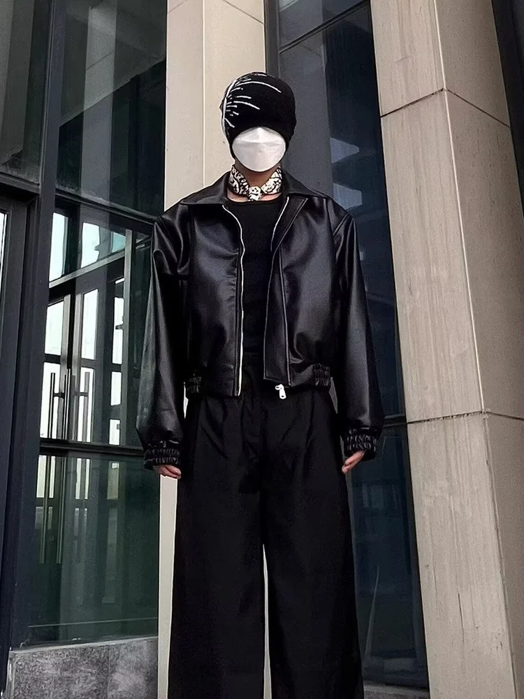 Casual PU Leather Jaet for Men Spring Autumn Sle Quilted Zipper ort Coat Cool And Haome Flip Collar Biker Coat
Casual PU Leather Jaet for Men Spring Autumn Sle Quilted Zipper ort Coat Cool And Haome Flip Collar Biker Coat