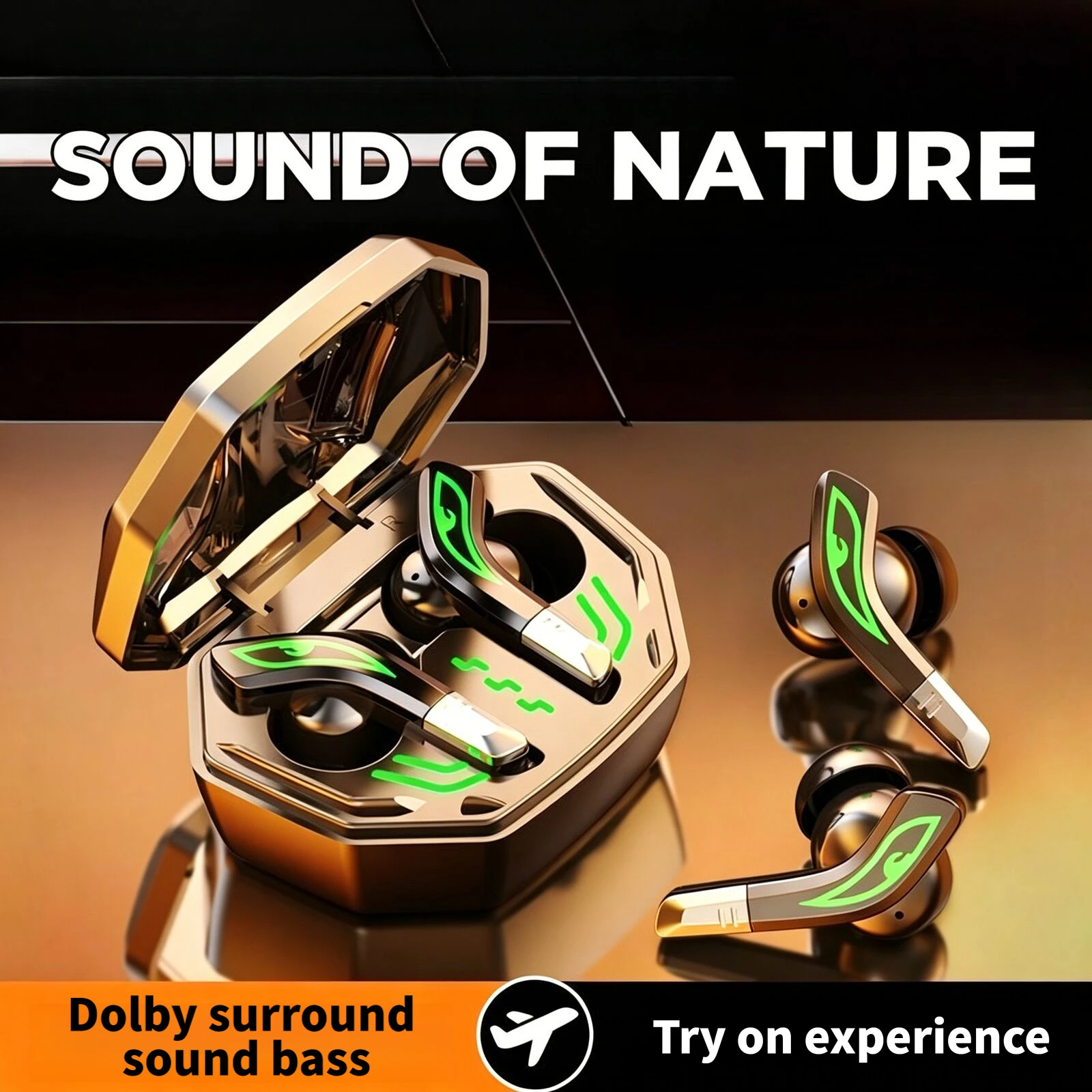 Bluetooth 5.3 Wireless Earbuds Dual Mode In Ear e-sports Headphones 40ms Low Latency ENC Noise Cancelling RGB Breathing Light
Bluetooth 5.3 Wireless Earbuds Dual Mode In Ear e-sports Headphones 40ms Low Latency ENC Noise Cancelling RGB Breathing Light