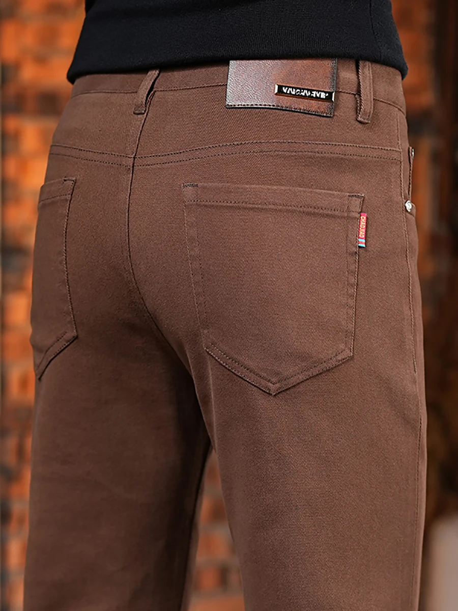 Cotton Stretchy Slim Fit Men's Casual Pants Coffee Color Autumn Winter Comfortable Breathable Faionable Trousers
Cotton Stretchy Slim Fit Men's Casual Pants Coffee Color Autumn Winter Comfortable Breathable Faionable Trousers