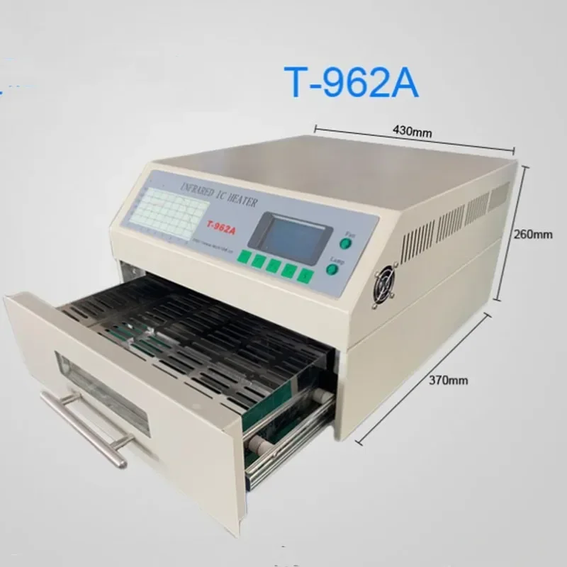 Drawer Type Small Reflow Welder Intelligent Infrared Hot Air SMT Machine Table Type Lead-free Backwelding Furnace
Drawer Type Small Reflow Welder Intelligent Infrared Hot Air SMT Machine Table Type Lead-free Backwelding Furnace
