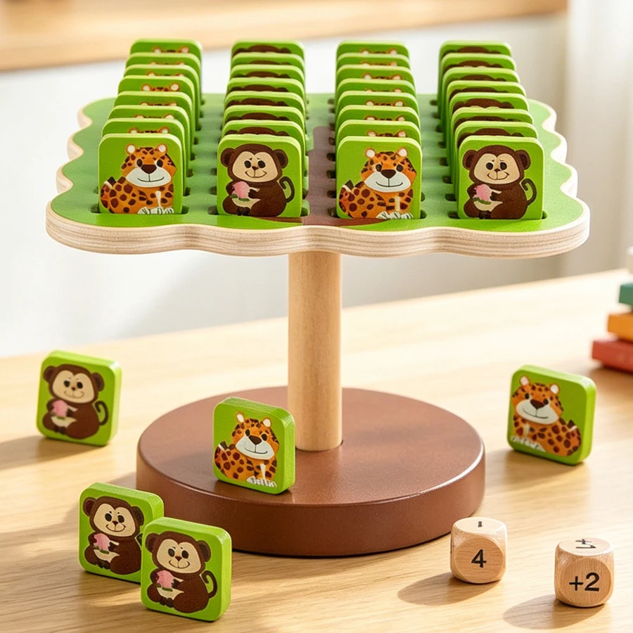 Wooden Animal Balance Tree Stacking Game Kids Monkey Leopard Balance Block Educational Fine Motor Skill Family Board Game Toy
Wooden Animal Balance Tree Stacking Game Kids Monkey Leopard Balance Block Educational Fine Motor Skill Family Board Game Toy