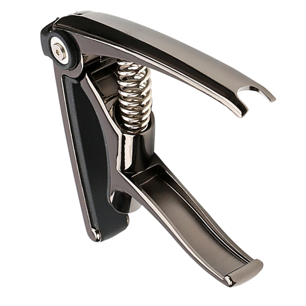 Stainless Steel Capo Black Tone Ergonomic Handle Clip Durable Strong Design Capo for Acoustic Bass Ukulele
Stainless Steel Capo Black Tone Ergonomic Handle Clip Durable Strong Design Capo for Acoustic Bass Ukulele