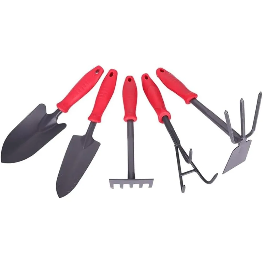 Garden Tool Set, 5 Piece Heavy Duty Steel Gardening Tools Kit with Non-Slip Grip, Gardening Gifts for Women Men
Garden Tool Set, 5 Piece Heavy Duty Steel Gardening Tools Kit with Non-Slip Grip, Gardening Gifts for Women Men