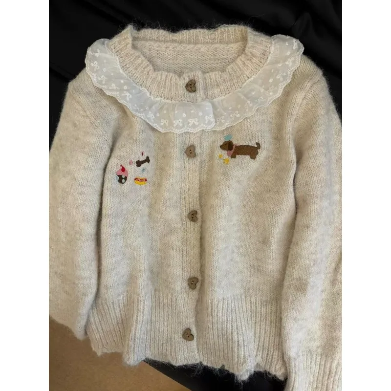 Sweet Preppy Style Knitting Cardigan Women Autumn Winter Fashion Embroidered Sweater Coat Casual All-match Cute Knitwear Tops
Sweet Preppy Style Knitting Cardigan Women Autumn Winter Fashion Embroidered Sweater Coat Casual All-match Cute Knitwear Tops