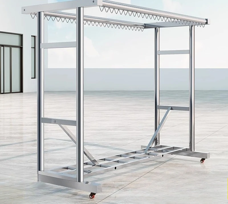 Movable Home Double Pole Clothes Drying Rack Thickened Stainless Steel Windproof Floor Standing Rack For Balcony Outdoor Drying
Movable Home Double Pole Clothes Drying Rack Thickened Stainless Steel Windproof Floor Standing Rack For Balcony Outdoor Drying
