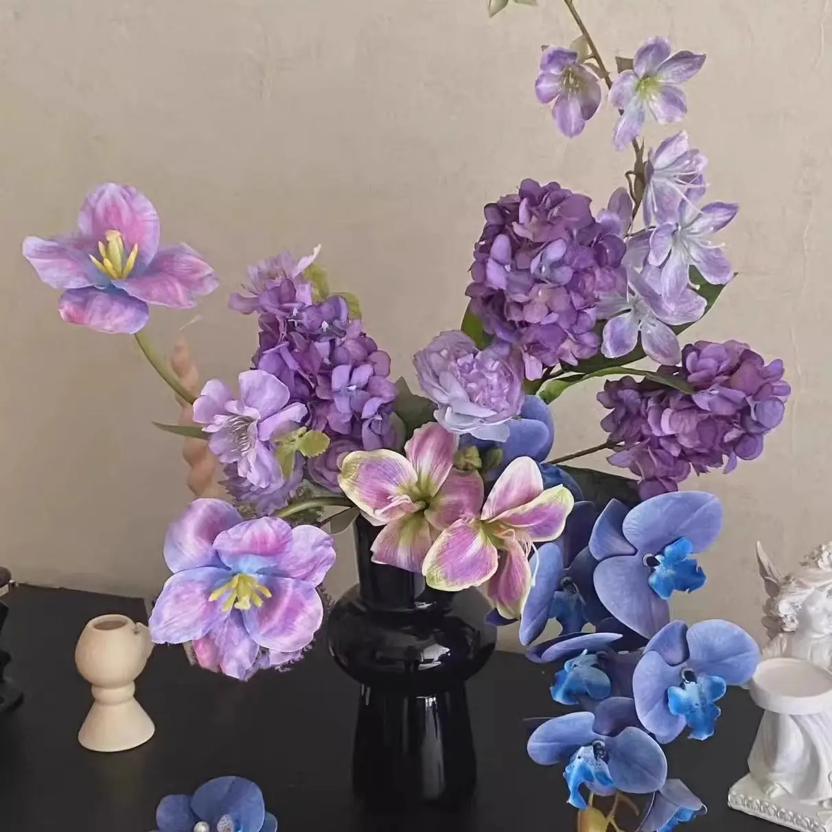 Phalaenopsis orchid luxury artificial flower french style fake purple home decor
Phalaenopsis orchid luxury artificial flower french style fake purple home decor