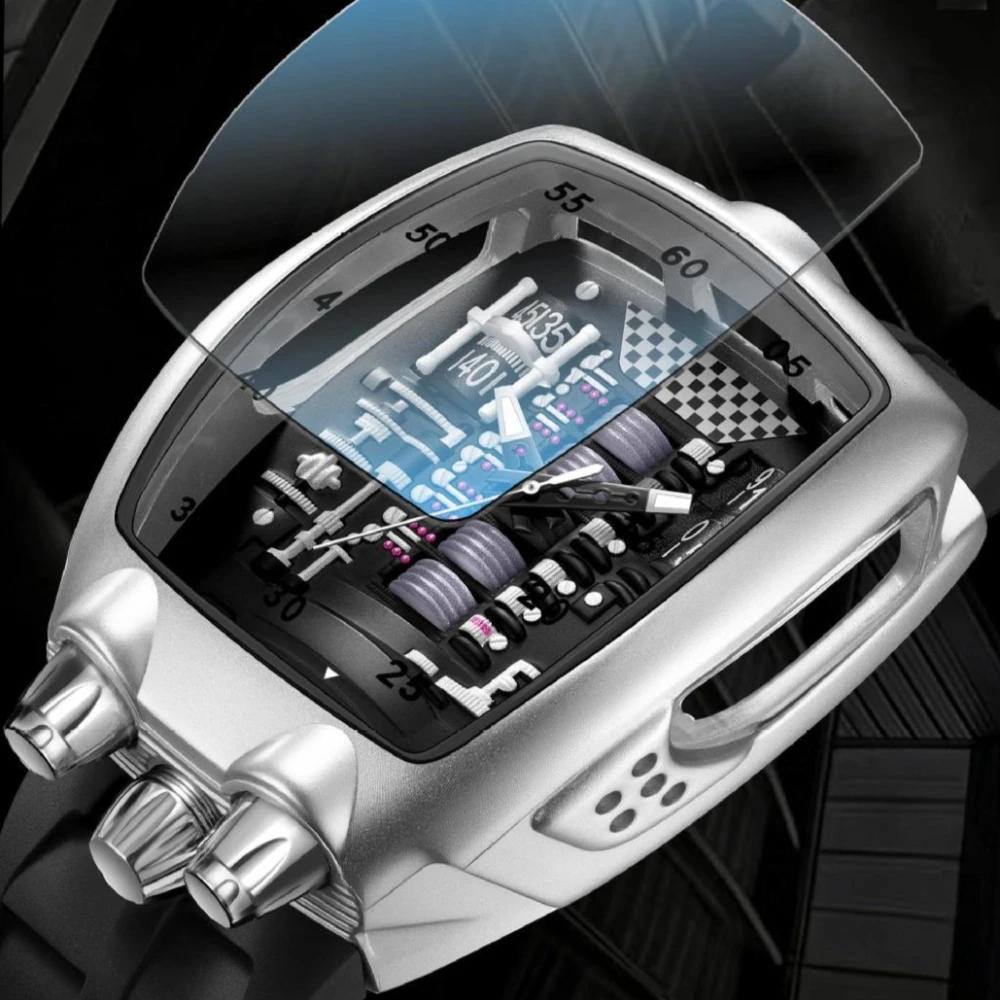 Unique Case Shape Design Quartz Watch Mens Fashion Alien Y2k Transparent Hollow Design Special Creative Men Watch AAA Clock
Unique Case Shape Design Quartz Watch Mens Fashion Alien Y2k Transparent Hollow Design Special Creative Men Watch AAA Clock