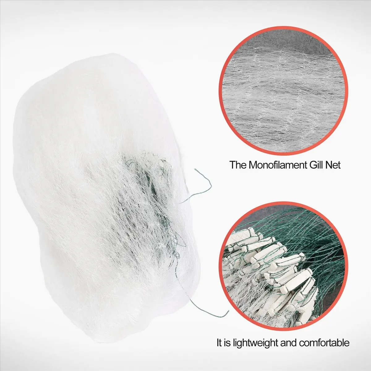 (ABHW) 25m Clear White Green Monofilament Fishing Fish Gill Net w Float
(ABHW) 25m Clear White Green Monofilament Fishing Fish Gill Net w Float