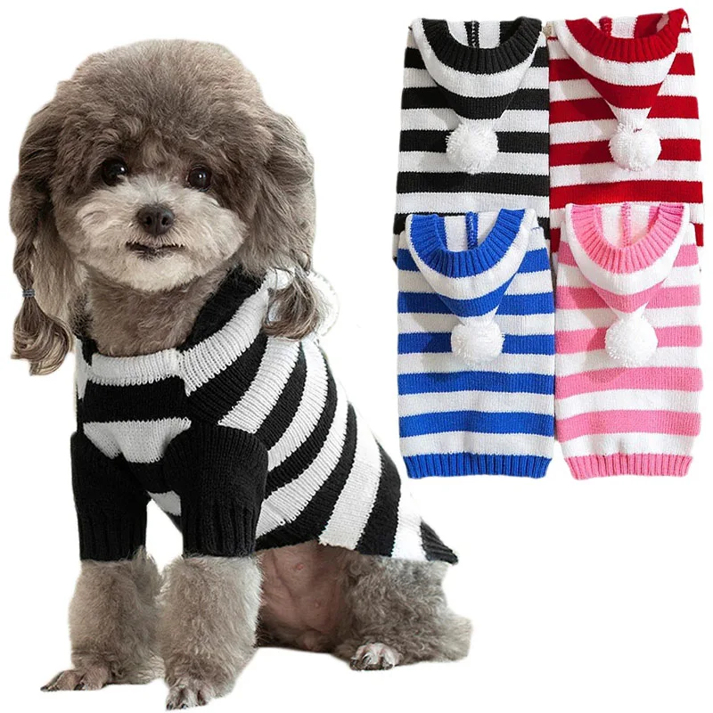 Strips Dog Clothes Winter Black~Red Pullover Costume Dog Sweater For Small Dogs Dachshund Knitted Clothing Puppy Jumper Sweaters
Strips Dog Clothes Winter Black~Red Pullover Costume Dog Sweater For Small Dogs Dachshund Knitted Clothing Puppy Jumper Sweaters