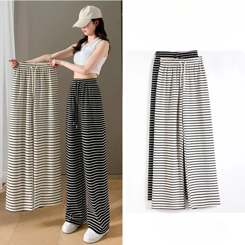 Women Wide Leg Pants Stripde High Waist Casual Trousers Elastic Loose Pants Versatile Zebra Pattern Pants
Women Wide Leg Pants Stripde High Waist Casual Trousers Elastic Loose Pants Versatile Zebra Pattern Pants