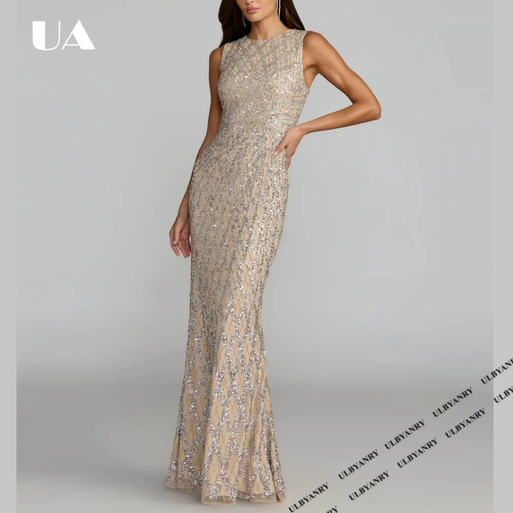 Customized Slim Fit Sleeveless Sequin Evening Dress for Woman, Exquisite O-neck Prom Dress, Elegant Mermaid Wedding Guest Dress
Customized Slim Fit Sleeveless Sequin Evening Dress for Woman, Exquisite O-neck Prom Dress, Elegant Mermaid Wedding Guest Dress