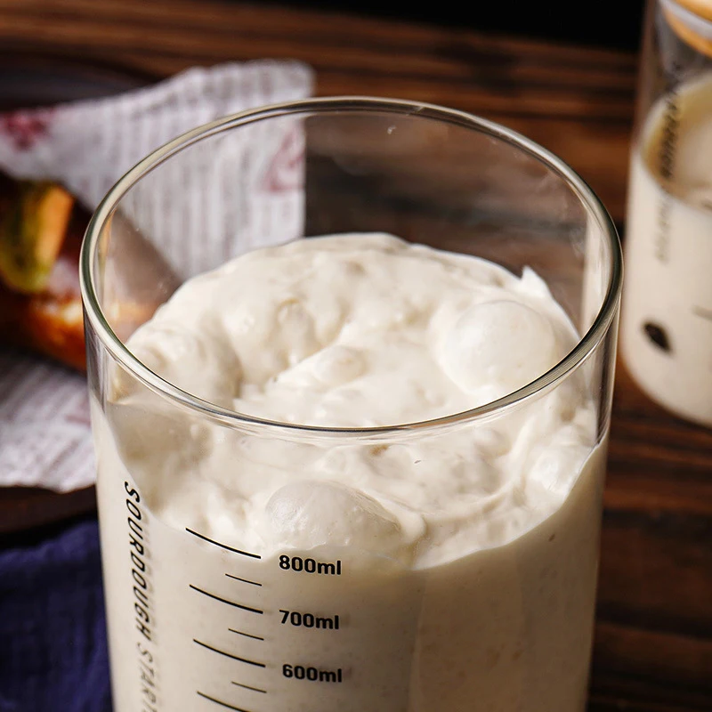 300/600/900ml Sourdough Starter Jar Clear Glass Heat Resistant Sourdough Starter Container Baking Fermentation Jar Food Storage
300/600/900ml Sourdough Starter Jar Clear Glass Heat Resistant Sourdough Starter Container Baking Fermentation Jar Food Storage