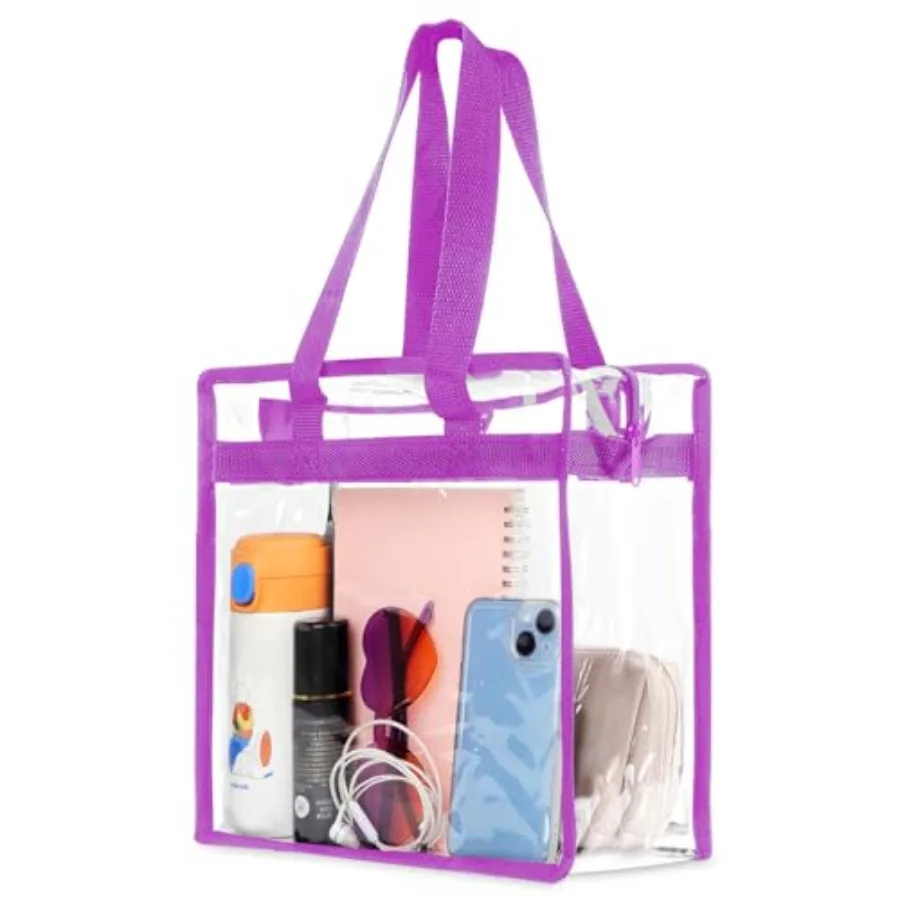Clear Bag for Stadium Events Approved 12x6x12 Large Transparent Tote Bag with Zipper for Gym Concert Sports Festivals
Clear Bag for Stadium Events Approved 12x6x12 Large Transparent Tote Bag with Zipper for Gym Concert Sports Festivals