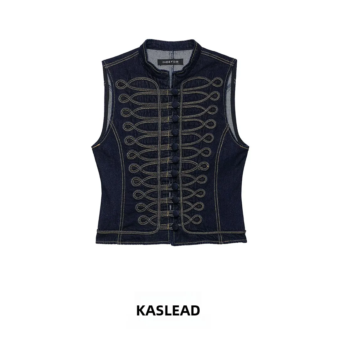 KASLEAD New Women's Fashion Versatile Rope Knot Embellished Denim Vest 7627048 Polyester Outerwear Regular Length Polyester F...
KASLEAD New Women's Fashion Versatile Rope Knot Embellished Denim Vest 7627048 Polyester Outerwear Regular Length Polyester F...