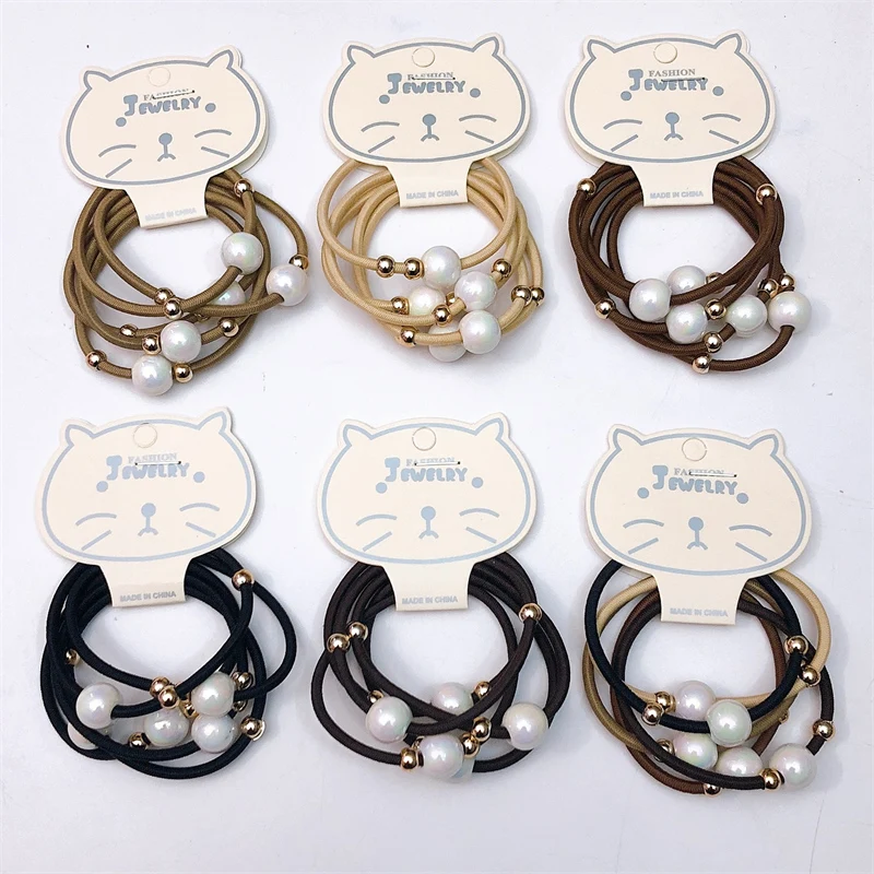 5-pcs Soft Milk Tea Rubber Band Imitation Pearl Bead Simple High Elastic Durable Head Rope for Women Fashion Hair Accessories
5-pcs Soft Milk Tea Rubber Band Imitation Pearl Bead Simple High Elastic Durable Head Rope for Women Fashion Hair Accessories
