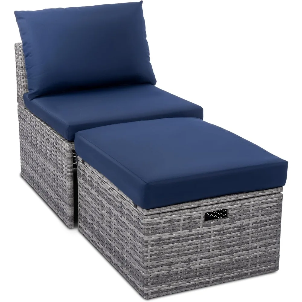 Backyard Expressions 2 Pc. Outdoor Wicker Conversation Chair Set with Storage and Ottoman, 250lb Weight Capacity
Backyard Expressions 2 Pc. Outdoor Wicker Conversation Chair Set with Storage and Ottoman, 250lb Weight Capacity