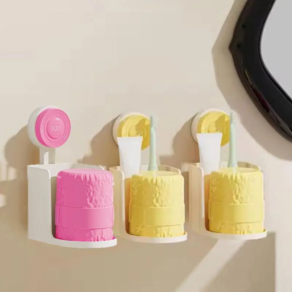 Plastic Suction Cup Toothbrush Rack Wall Mounted Space-Saving Electric Tooth Brushing Holder Reusable Toothpaste Washing Cup Set
Plastic Suction Cup Toothbrush Rack Wall Mounted Space-Saving Electric Tooth Brushing Holder Reusable Toothpaste Washing Cup Set