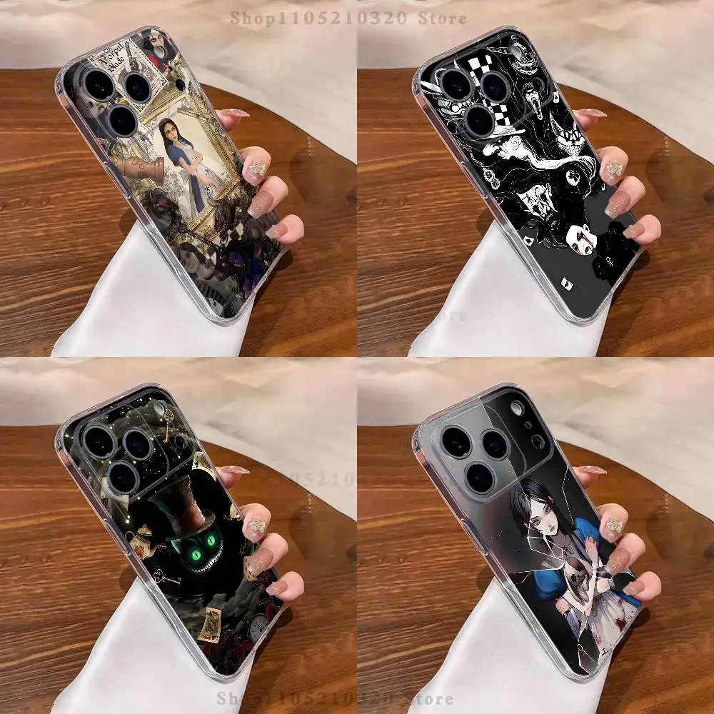 A-Alice M-Madness Returns Phone Case For iPhone 17,16,15,14,13,12,11 Pro,Max,Plus,XR,Mini,E Clear Full-coverage Soft Cover
A-Alice M-Madness Returns Phone Case For iPhone 17,16,15,14,13,12,11 Pro,Max,Plus,XR,Mini,E Clear Full-coverage Soft Cover
