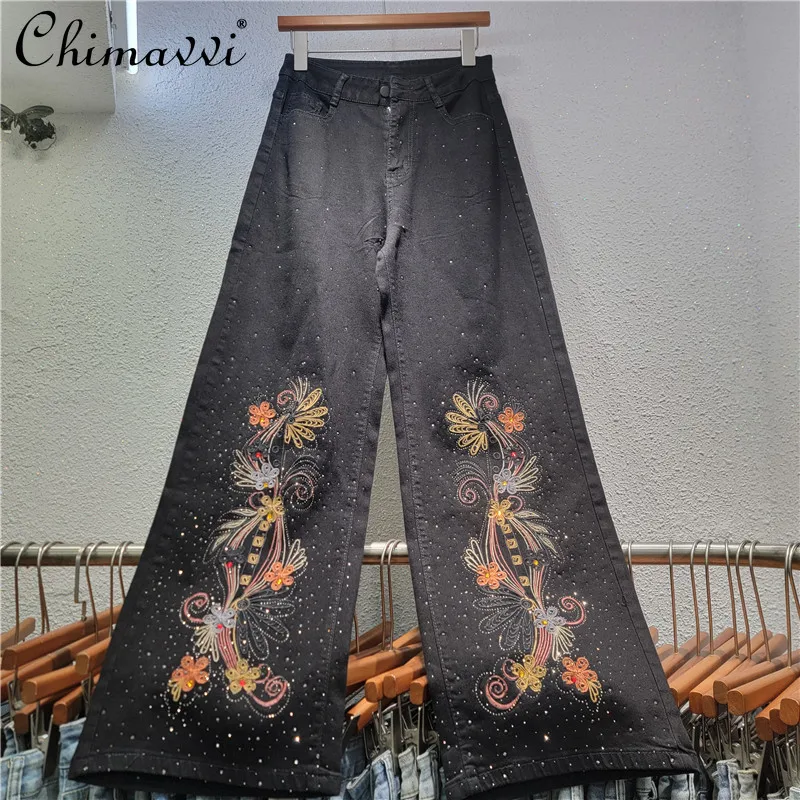 Vintage Embroidered Denim Jeans New Spring Autumn Fashion Ethnic Style Embroidery Loose Fit High-waisted Wide Leg Denim Pants
Vintage Embroidered Denim Jeans New Spring Autumn Fashion Ethnic Style Embroidery Loose Fit High-waisted Wide Leg Denim Pants