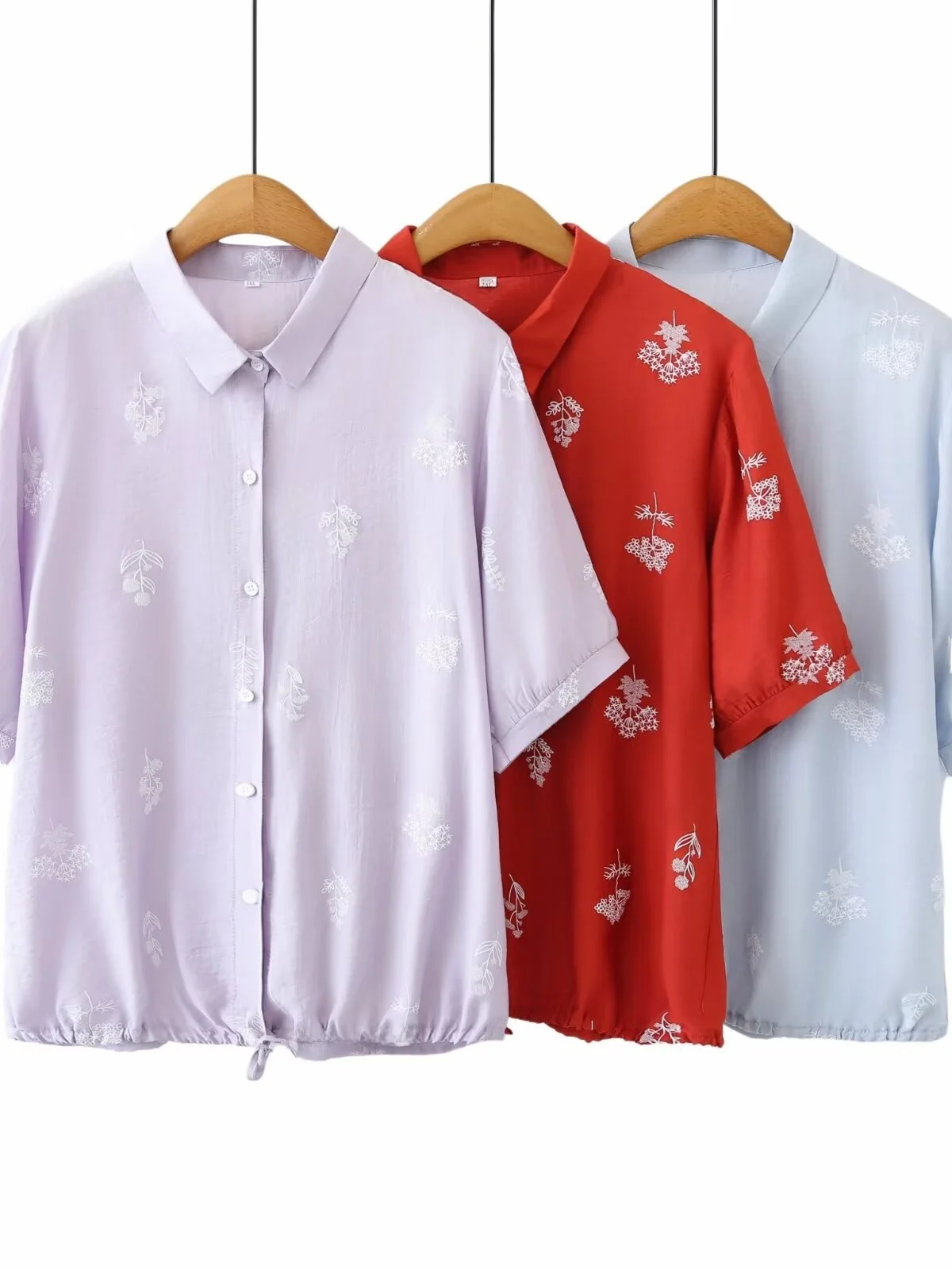 plus Size Casual Style Embroidered Short Sleeve Shirt Loose Fit Turn-down Collar Women's Summer Fashion Top for Middle-aged M...
plus Size Casual Style Embroidered Short Sleeve Shirt Loose Fit Turn-down Collar Women's Summer Fashion Top for Middle-aged M...