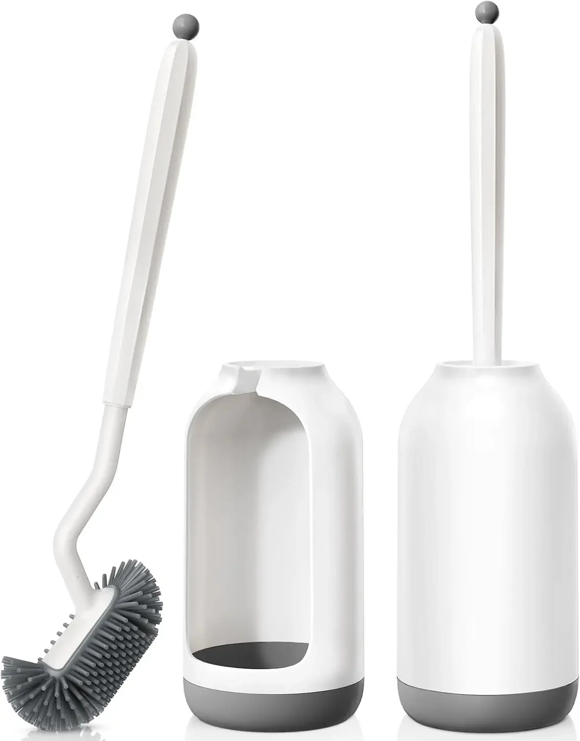 Toilet Bowl Brush Holder Set: 2Pack Deep Cleaning Silicone Toilet Scrubber Under Rim with Curved Bristle for Bathroom Dead Corner Clean - Modern Rv Decorative Accessories
Toilet Bowl Brush Holder Set: 2Pack Deep Cleaning Silicone Toilet Scrubber Under Rim with Curved Bristle for Bathroom Dead Corner Clean - Modern Rv Decorative Accessories