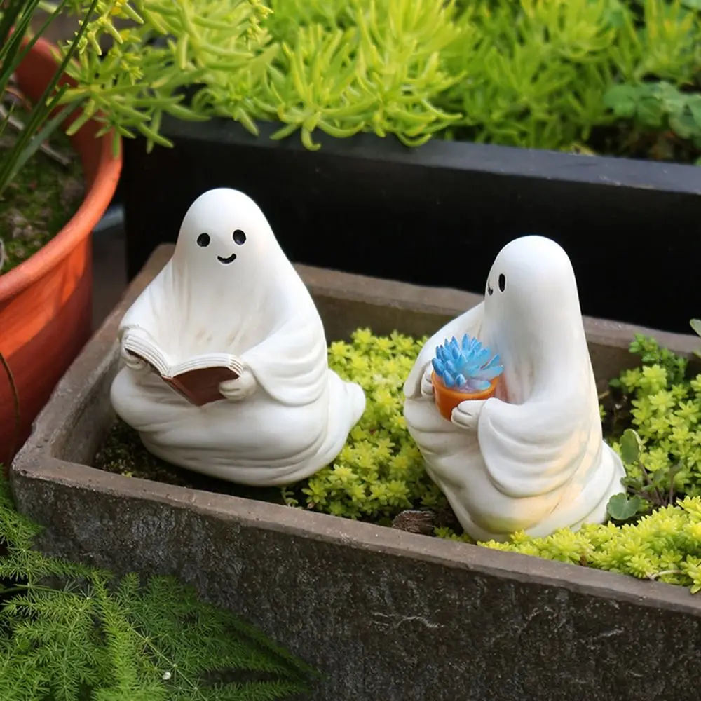 2pcs Garden Decor Resin Halloween Ghost Ornaments Cute Cartoon Reading Ghost Statue Waterproof Ghost Sculpture Courtyard
2pcs Garden Decor Resin Halloween Ghost Ornaments Cute Cartoon Reading Ghost Statue Waterproof Ghost Sculpture Courtyard