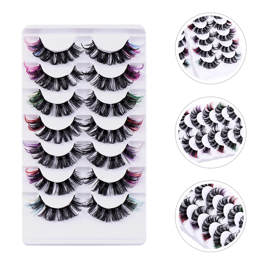 7Pairs Colored False Eyelashes Curl Lash Clusters for Cosplay Performance Glamour Makeup Fake Lashes Women Lash Extension
7Pairs Colored False Eyelashes Curl Lash Clusters for Cosplay Performance Glamour Makeup Fake Lashes Women Lash Extension