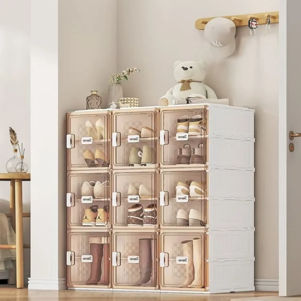 8 Tier Foldable Stackable Shoe Rack Dustproof Transparent Door Space Saving Organizer
8 Tier Foldable Stackable Shoe Rack Dustproof Transparent Door Space Saving Organizer