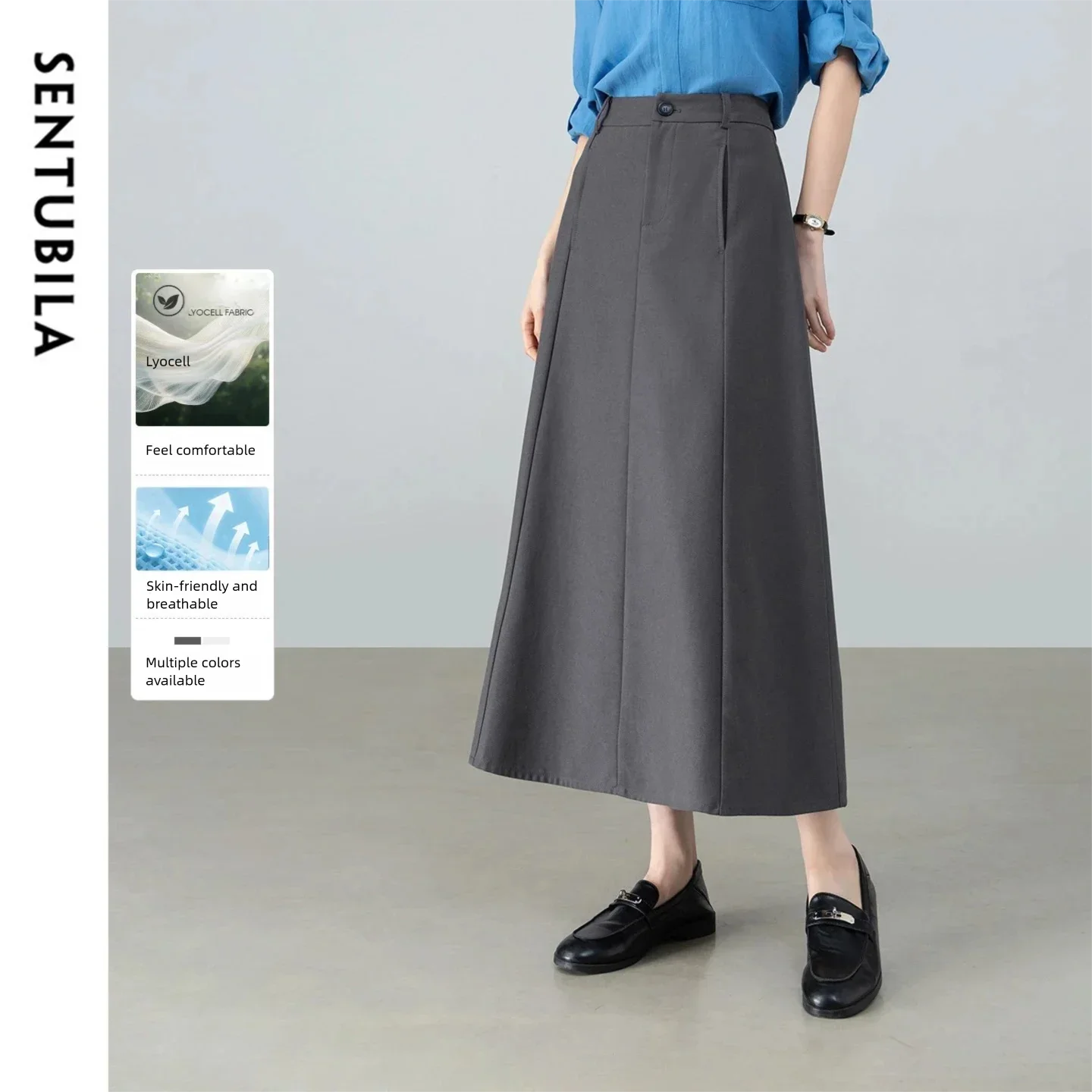 SENTUBILA Women's Long Skirt 2026 Spring Fall Solid Lyocell Elastic Waist A Line Skirt Office Lady Commute Bottoms 161QG5977
SENTUBILA Women's Long Skirt 2026 Spring Fall Solid Lyocell Elastic Waist A Line Skirt Office Lady Commute Bottoms 161QG5977