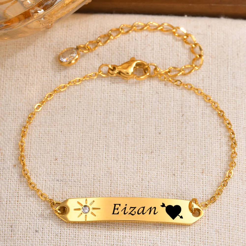 Free Customized Stainless Steel Name Sun Bracelet for Women, Personalized Name with Zirconia Wristband, Birthday Gift
Free Customized Stainless Steel Name Sun Bracelet for Women, Personalized Name with Zirconia Wristband, Birthday Gift