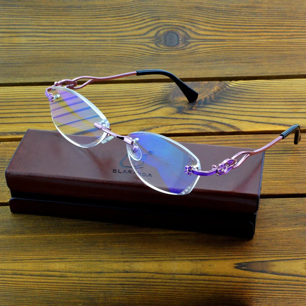 Clara Vida Rimless Luxury Flower Decoration Hinge Temples Diamond Cut Multilayer Coating Women Reading Glasses +0.75 To +4
Clara Vida Rimless Luxury Flower Decoration Hinge Temples Diamond Cut Multilayer Coating Women Reading Glasses +0.75 To +4