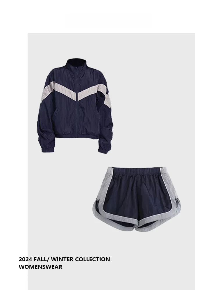 Комплект Forever 2: синяя тонкая спортивная куртка и повседневные шорты, женский комплект больших размеров, модный летний наряд, комплект из двух предметов
Комплект Forever 2: синяя тонкая спортивная куртка и повседневные шорты, женский комплект больших размеров, модный летний наряд, комплект из двух предметов