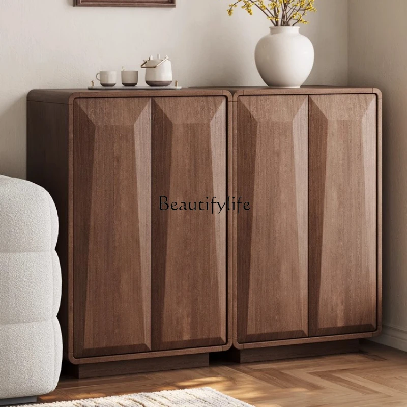 Solid wood dining side cabinet integrated storage against the wall Italian light luxury living room home storage walnut cabinet
Solid wood dining side cabinet integrated storage against the wall Italian light luxury living room home storage walnut cabinet