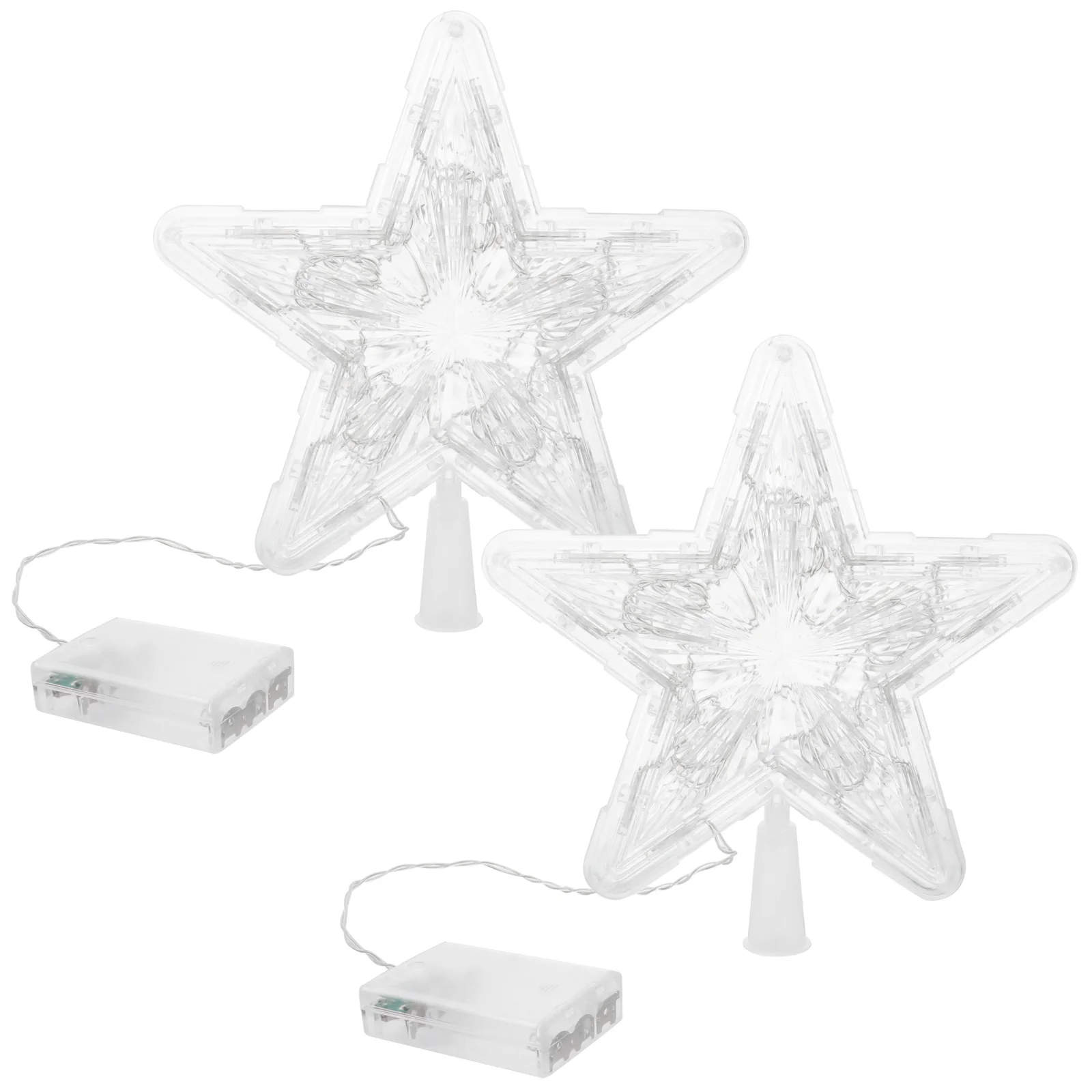 2 pcs Christmas Tree LED Star Treetop Clear Plastic 30LED Decorations Festive Atmosphere Birthday Party
2 pcs Christmas Tree LED Star Treetop Clear Plastic 30LED Decorations Festive Atmosphere Birthday Party