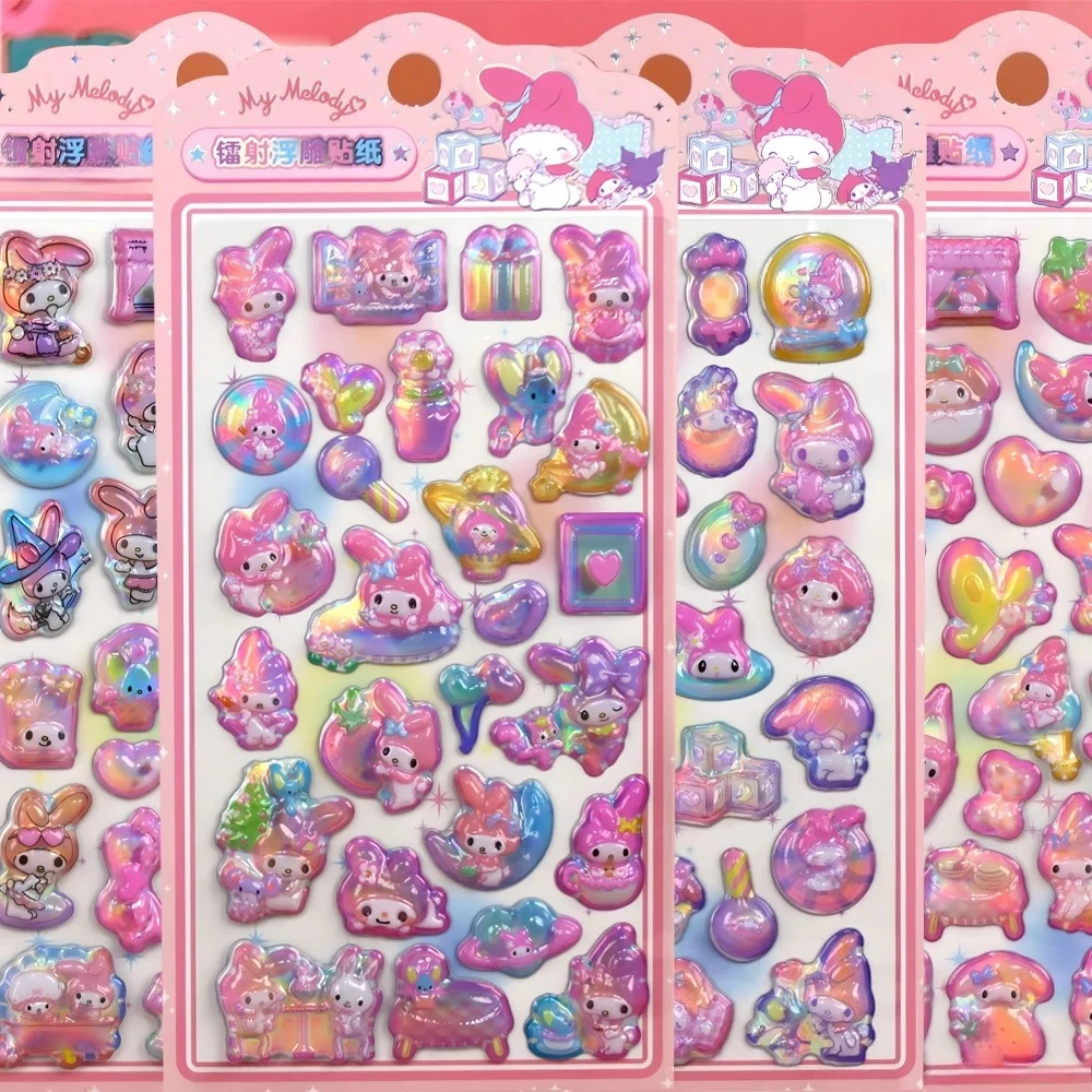 Cute Sanrio 3D Laser Relief Stickers Cartoon My Melody Sticker Toy Waterproof Decoration Crystal Sticker DIY Laptop Luggage
Cute Sanrio 3D Laser Relief Stickers Cartoon My Melody Sticker Toy Waterproof Decoration Crystal Sticker DIY Laptop Luggage