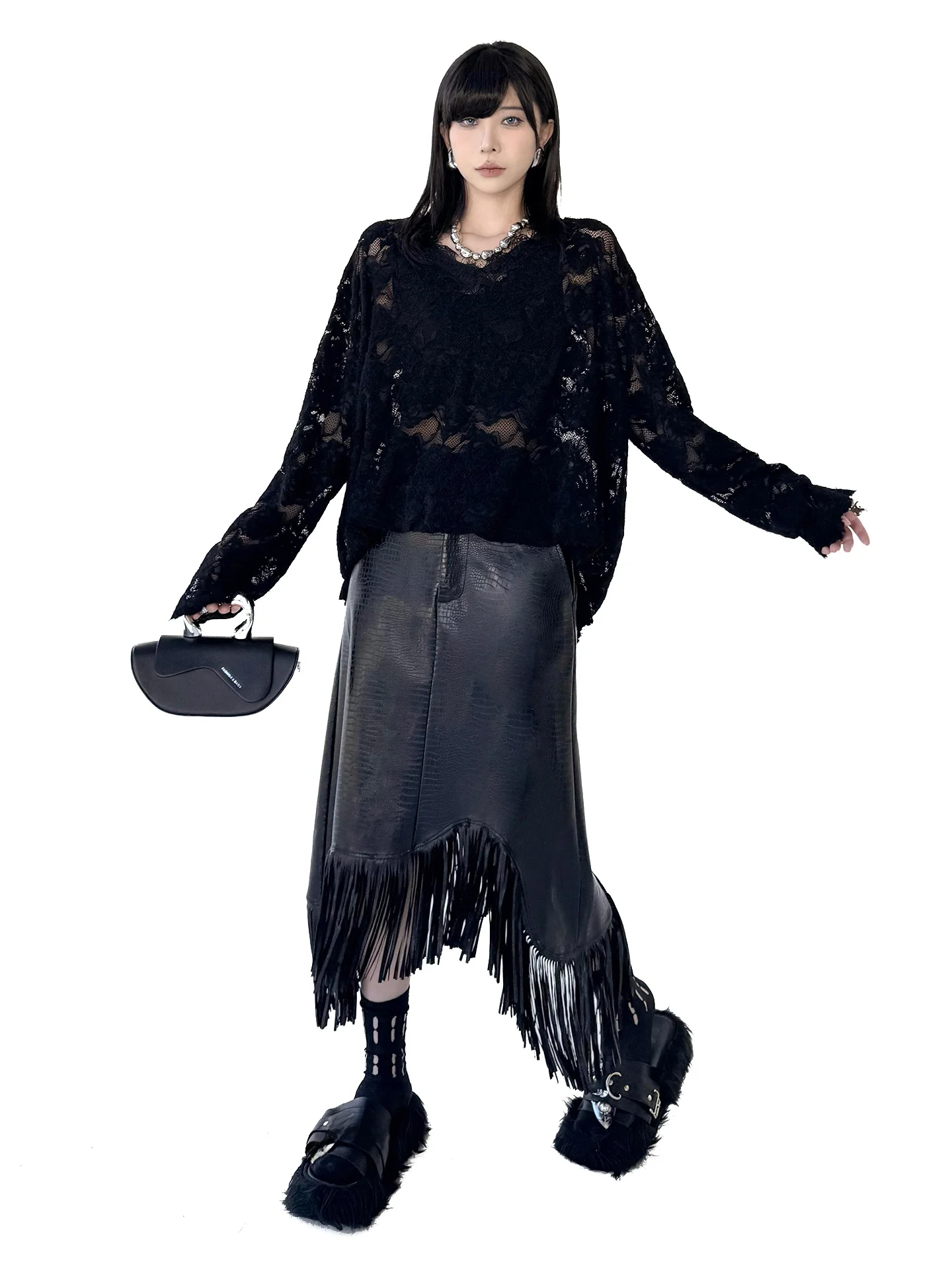 Dark Style Flocked Lace Shirt Women's Long Sleeve V-Neck Layering Top Spring 2026 New Arrival Elegant Feminine Fashion
Dark Style Flocked Lace Shirt Women's Long Sleeve V-Neck Layering Top Spring 2026 New Arrival Elegant Feminine Fashion