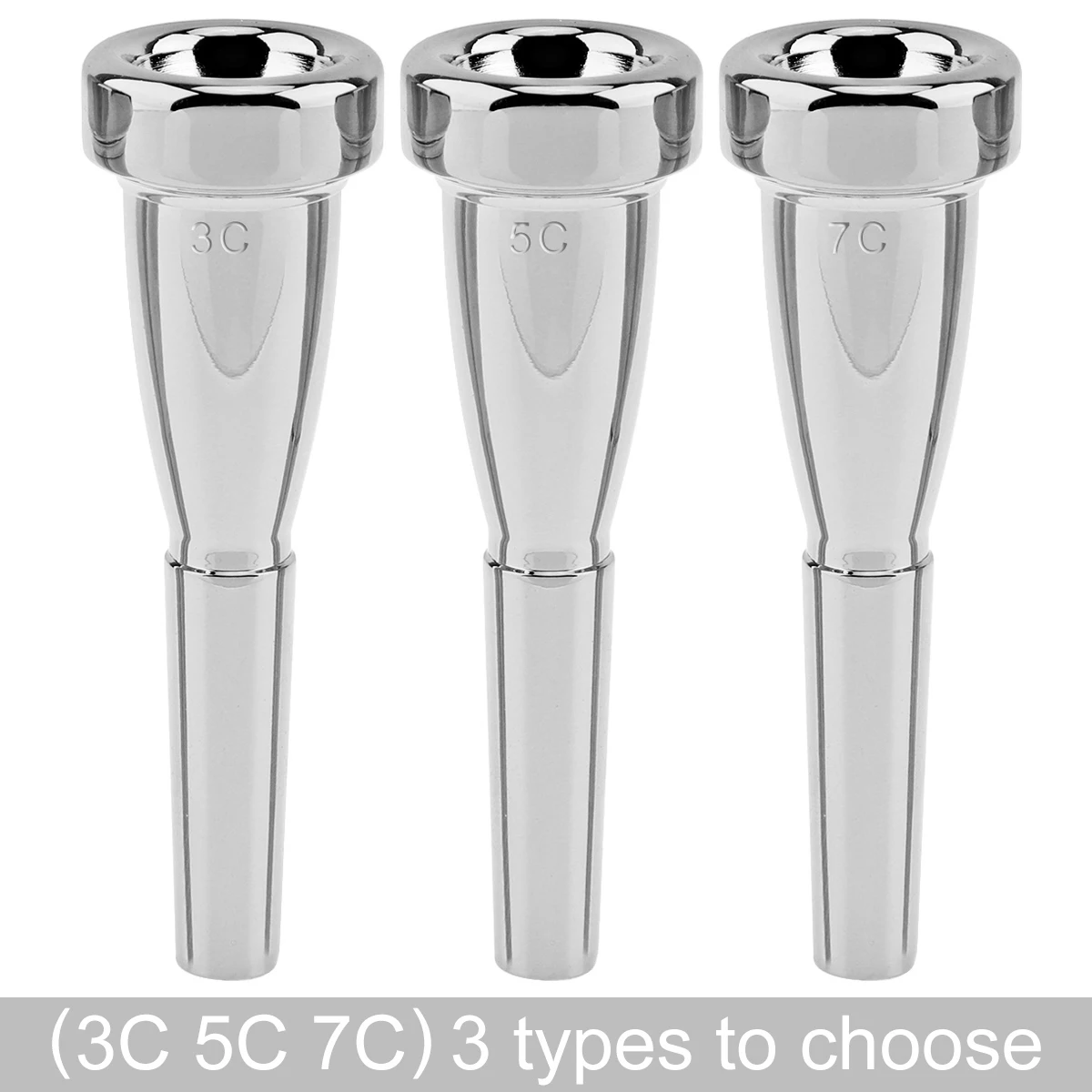 3C 5C 7C Silver Plated Metal Trumpet Mouthpiece Bullet Shape Fit for Yamaha Bach Conn and King Trumpet
3C 5C 7C Silver Plated Metal Trumpet Mouthpiece Bullet Shape Fit for Yamaha Bach Conn and King Trumpet
