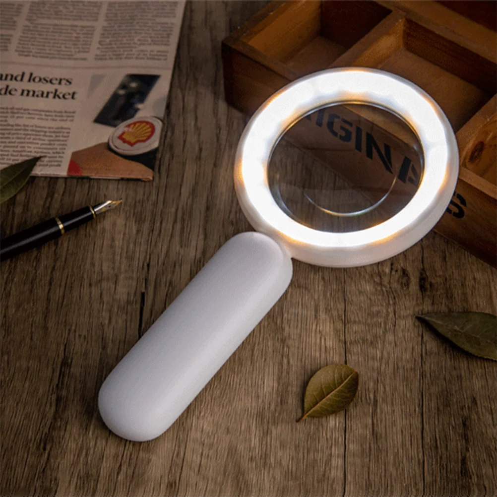 8X Loupe Handheld Illuminated Magnifier Reading Magnifying Glass with 21 LED Light for Jewelry Reading Exploring
8X Loupe Handheld Illuminated Magnifier Reading Magnifying Glass with 21 LED Light for Jewelry Reading Exploring