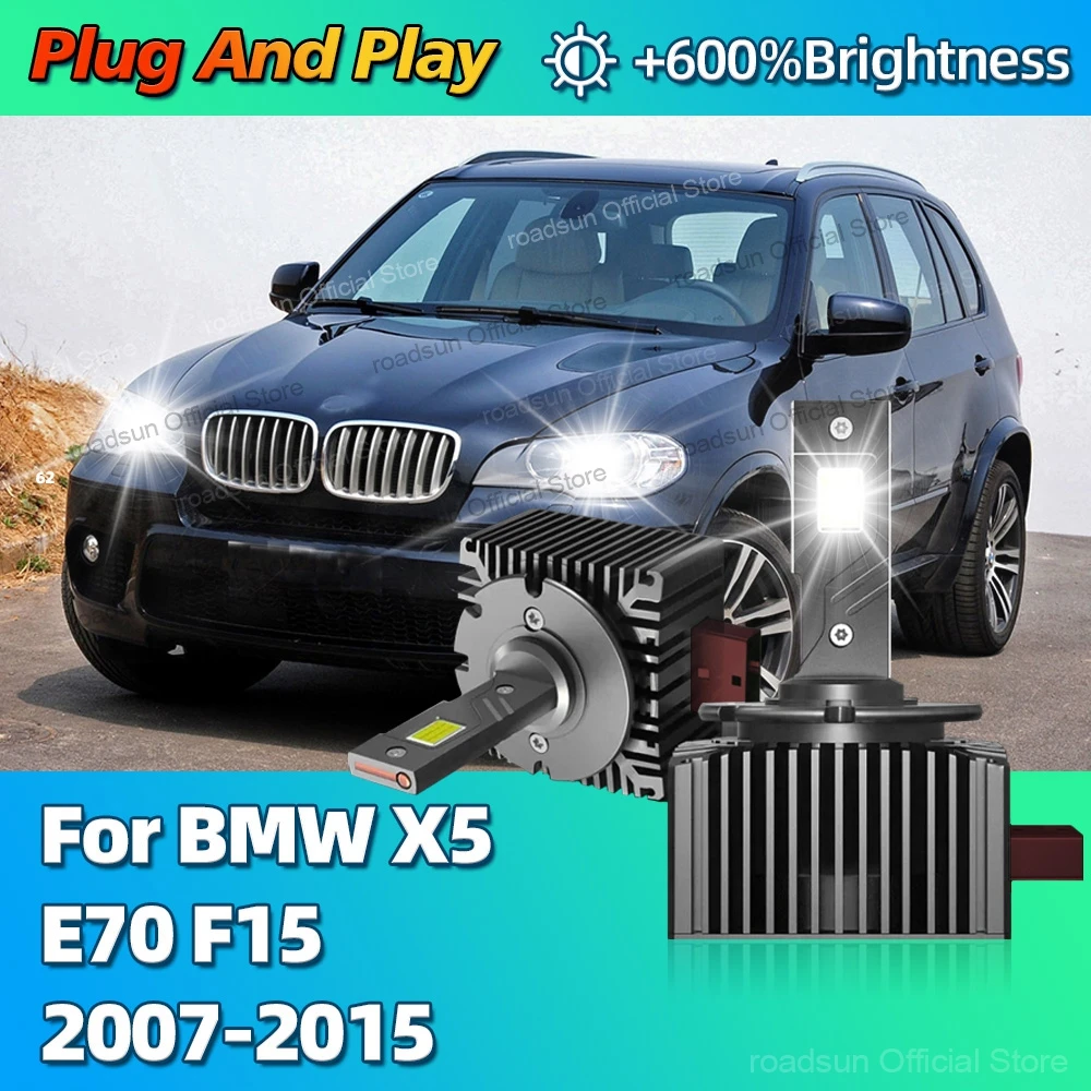 LED Headlights HID D1S Turbo Car Light Bulbs 30000LM Two-sided CSP Chip For BMW X5 E70 F15 2007 2008 2009 2010 2011 2012-2015
LED Headlights HID D1S Turbo Car Light Bulbs 30000LM Two-sided CSP Chip For BMW X5 E70 F15 2007 2008 2009 2010 2011 2012-2015