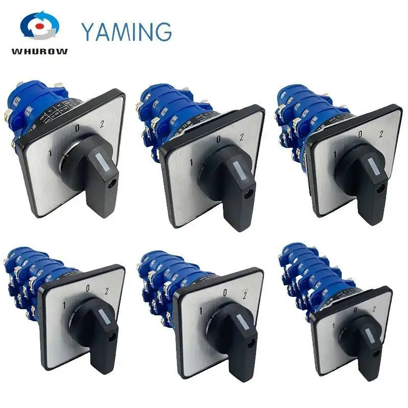 Rotary Cam Switch 16A 690V 3 Position 1-8 Poles Control Dual Power Changeover Interruptor Silver Contact LW39A-16 Series
Rotary Cam Switch 16A 690V 3 Position 1-8 Poles Control Dual Power Changeover Interruptor Silver Contact LW39A-16 Series