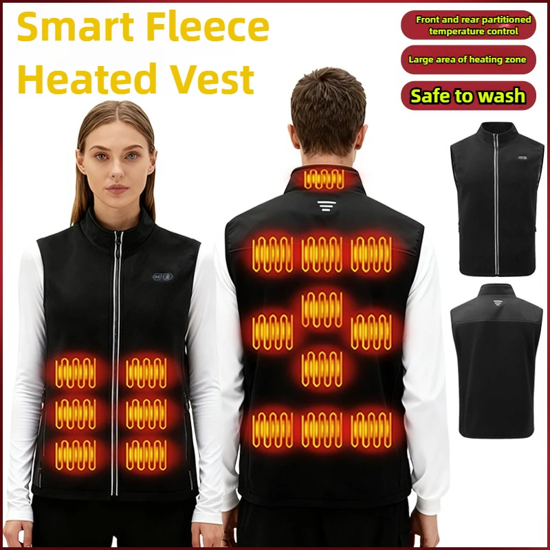 17 ZONES Heated Fleece Vest Men Winter Body Warm USB Self Heating Sleeveless Thermal Jacket Man Heated Ultra-light Vest Coats
17 ZONES Heated Fleece Vest Men Winter Body Warm USB Self Heating Sleeveless Thermal Jacket Man Heated Ultra-light Vest Coats