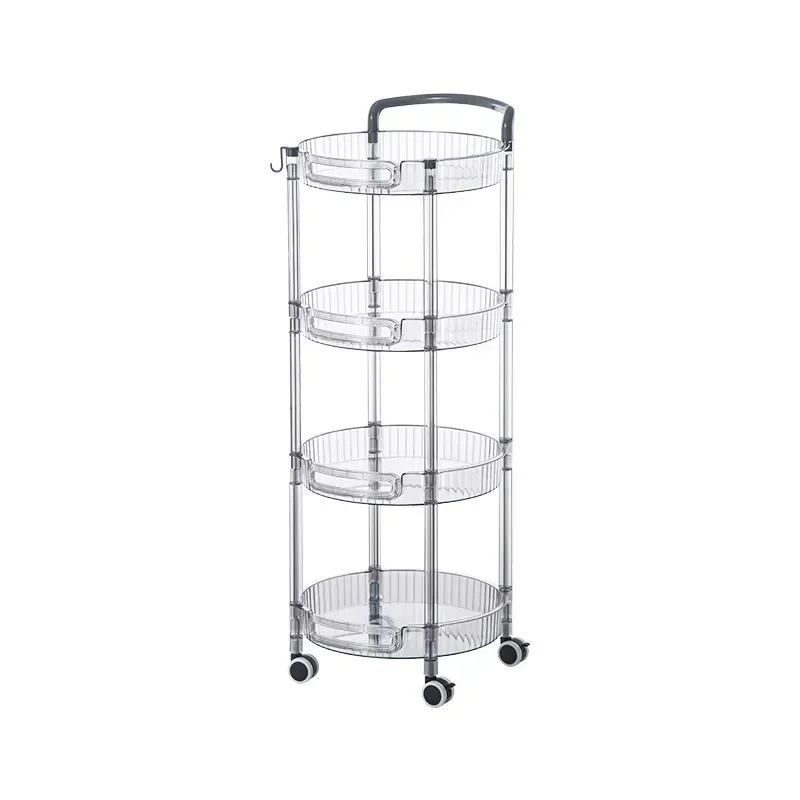 Modern Minimalist Trolley Round Multi-Layer Plastic Shelf Snack Storage Cart Wheels Removable Bedroom Living Room Kitchen Shelf
Modern Minimalist Trolley Round Multi-Layer Plastic Shelf Snack Storage Cart Wheels Removable Bedroom Living Room Kitchen Shelf