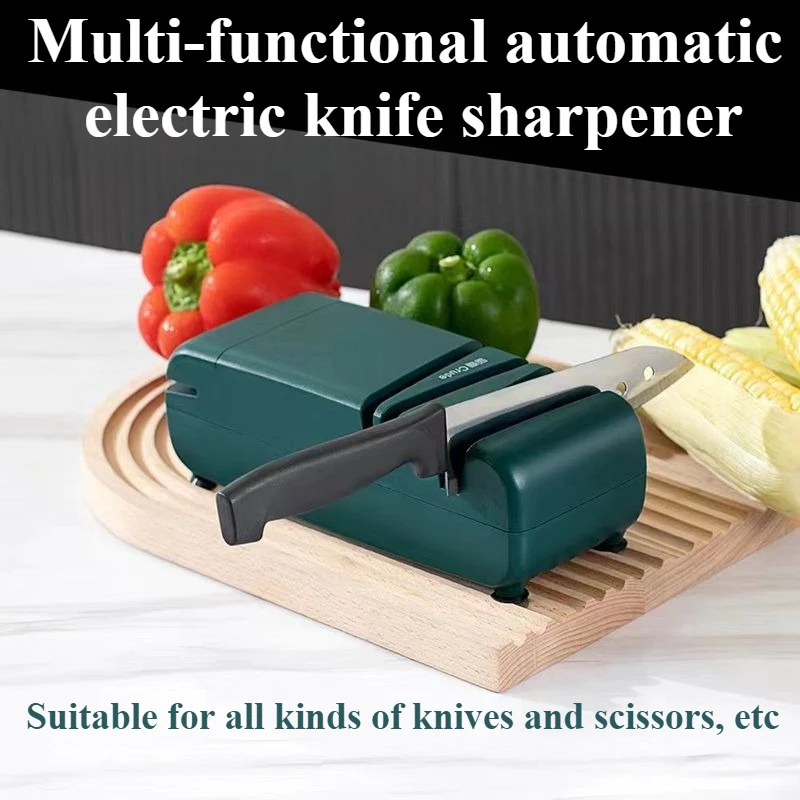 Автоматическая электрическая точилка для ножей — 3-ступенчатое шлифование для кухни/ножниц, быстрый и простой, домашний инструмент для заточки
Автоматическая электрическая точилка для ножей — 3-ступенчатое шлифование для кухни/ножниц, быстрый и простой, домашний инструмент для заточки