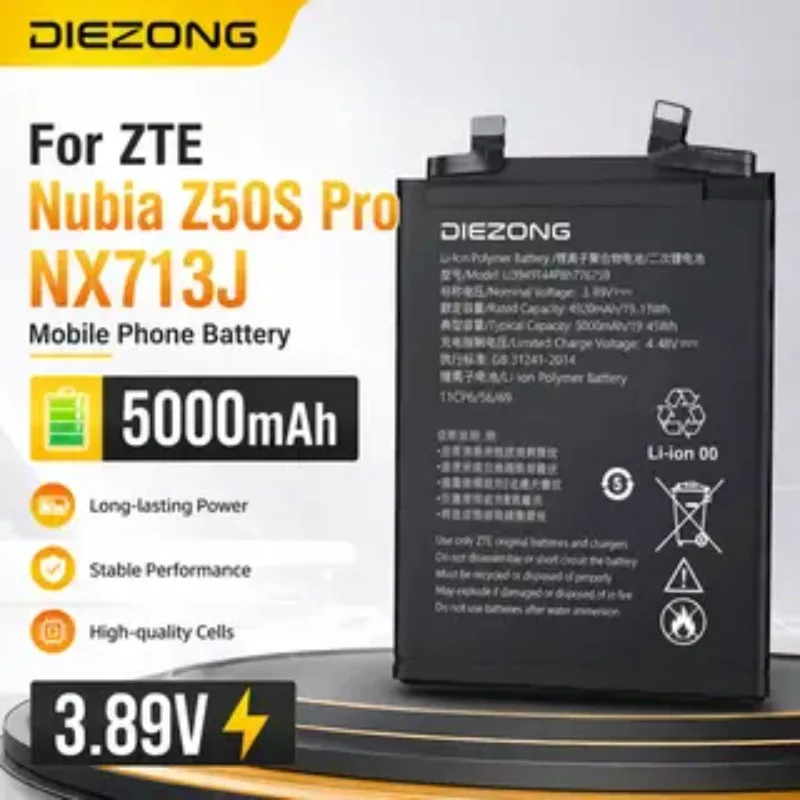 2026 New Li3949T44P8h776759 5100mAh Battery for ZTE Nubia Z50S Pro NX713J Mobile Phone Batteries+Tools High-Performance in Stock
2026 New Li3949T44P8h776759 5100mAh Battery for ZTE Nubia Z50S Pro NX713J Mobile Phone Batteries+Tools High-Performance in Stock