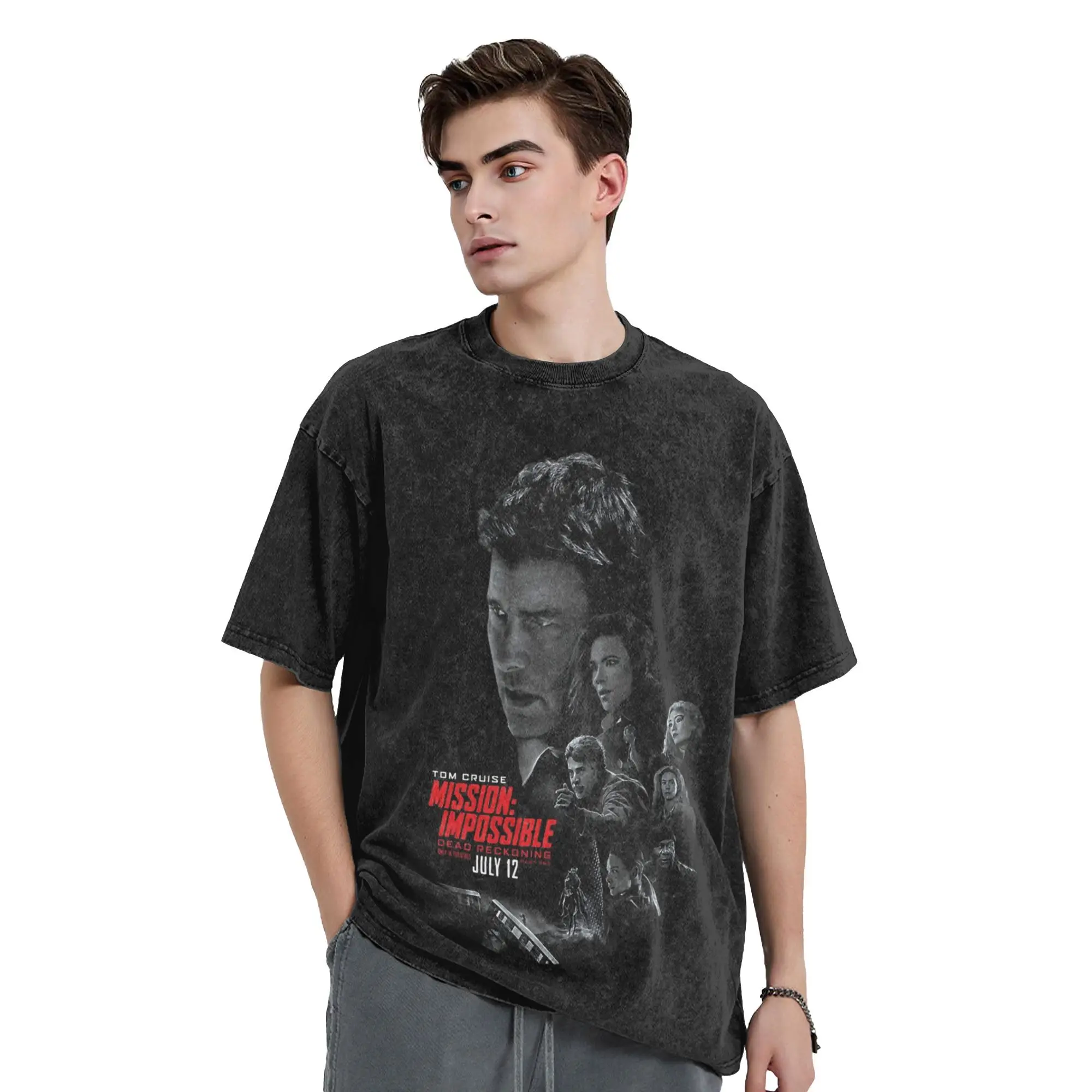 Washed T Shirts Mission Impossible Movie T-Shirt Oversize Tom Cruise Streetwear 100% Cotton Summer Tops Tee Shirt Men Women
Washed T Shirts Mission Impossible Movie T-Shirt Oversize Tom Cruise Streetwear 100% Cotton Summer Tops Tee Shirt Men Women