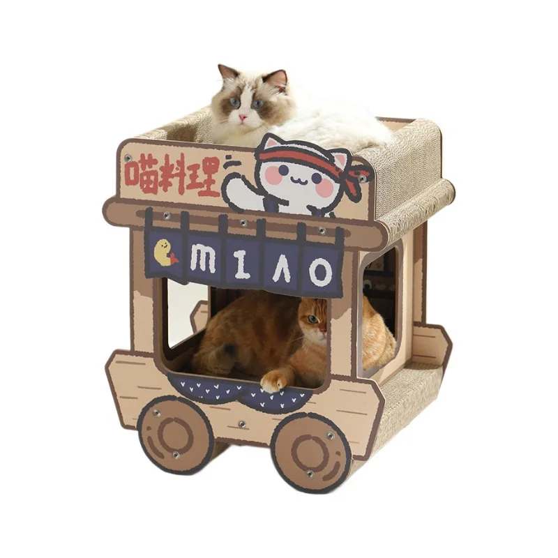 Cat Scratcher Lounge Car Shape 2-in-1 Cat Bed and Scratching Board Large Double Layer Corrugated Cardboard Durable Cat House
Cat Scratcher Lounge Car Shape 2-in-1 Cat Bed and Scratching Board Large Double Layer Corrugated Cardboard Durable Cat House